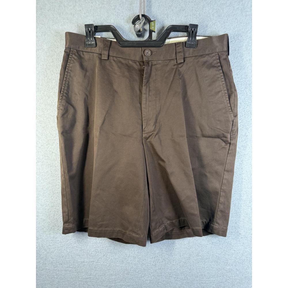 Bob Timberlake Shorts‎ Mens 34 Brown Chino Cotton Canvas Casual Summer Pockets